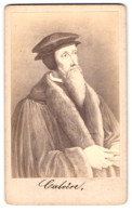 Fotografie Portrait Theologe Calvin Nach Holbein  - Célébrités