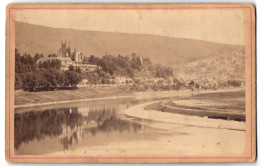 Fotografie Karl Lange, Heidelberg, Ansicht Heidelberg, Flusspartie Mit Schloss  - Lieux