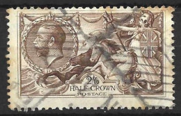 GB...KING GEORGE V...(1910-36..)...." 1918.."......BRADBURY....SEAHORSE.....2/6....TONED......USED.... - Usados