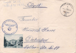 German Feldpost WW2 From Smolensk, Russia: Railroad Station Bahnhof Der Haupt-Eisenbahn-Direktion Mitte Smolensk Posted - Militaria