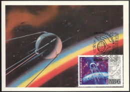 Soviet Space Maxi Card 1973. "Sputnik 1" - Russia & USSR