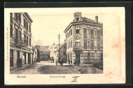 AK Werdohl, Bahnhofstrasse Mit Restaurant Albert Borbeck  - Werdohl