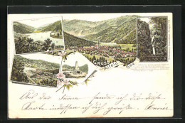 Lithographie Alfeldsee, Cascade, Monument  - Other & Unclassified