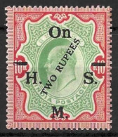 INDIA.....KING EDWARD VII...(1901-10..)...OFFICAL......2R ON 10R.....SG0101......MH... - 1902-11 King Edward VII