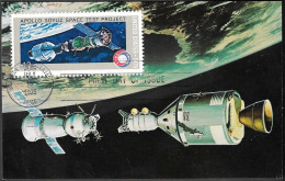 US Space Maxi Card 1975 First Day KSC. ASTP Apollo - Soyuz - Stati Uniti