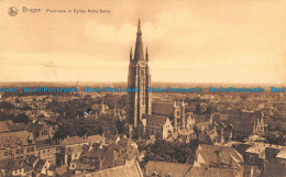 R089641 Bruges. Panorama Et Eglise Notre Dame. Nels. Ern. Thill. Nels. London Po - Autres & Non Classés