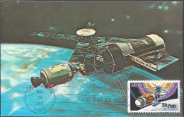 US Space Maxi Card 1974 First Day KSC. Orbital Station "Skylab" - United States