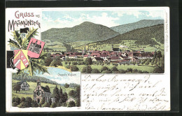 Lithographie Masmünster, Vue Générale, Kapelle Huppach  - Autres & Non Classés