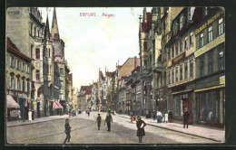 AK Erfurt, Anger, Belebte Strassenpartie  - Erfurt