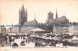 R089940 Ypres. La Grand Place Un Jour De Marche. The Great Place A Market Day. A - World