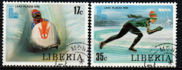 LIBERIA - 1980 - OLIMPIADI INVERNALI DI LAKE PLACID - USATI - Liberia