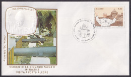 Vatican Brasil 1980, Pope Paul John II Visit Porto Alegre, Special Cover - Other & Unclassified