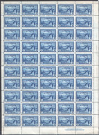 1946  Canada Goose Sc C9 Complete MNH Sheet Of 50 With Plate Block - Aéreo