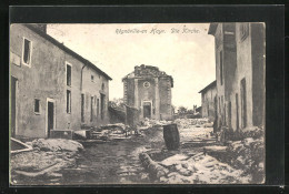 CPA Régnéville-en-Haye, Die L'Église In Ruinesn  - Andere & Zonder Classificatie