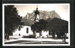 AK Ehrwald, Zugspitzmassiv Mit Kirche  - Autres & Non Classés