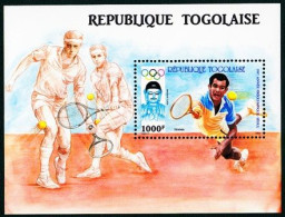 Togo,1987- Annèe Preolympique Seoul- Arienne ,1000F- Block NewNH - Tenis