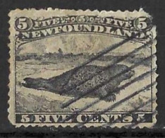 CANADA..." NEWFOUDLAND.."....QUEEN VICTORIA...( 1837-01.).." 1868."...5c...SG38....FAULTY  ...(CAT.VAL.£120..)...USED... - 1865-1902