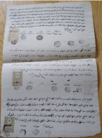 Saudi Arabia Old Document W/ Revenue Stamps 1920s/30s ##17 - Saudi Arabia