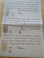 Saudi Arabia Old Document W/ Revenue Stamps 1920s/30s ##18 - Saudi-Arabien