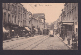 Ansichtskarte Feldpost Namur Frankreich Rue De Fer Geschäftsstrasse Strassenbahn - Autres & Non Classés