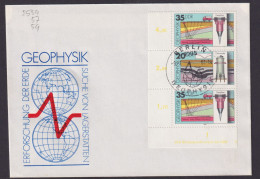 DDR Zusammendruck Druckvermerk Bogenecke Eckrand Geophysik Berlin - Briefe U. Dokumente