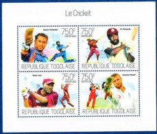 Togo, 2013- Le Cricket.750F X 4 Stamps - Block New NH - Cricket