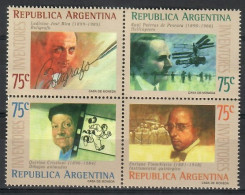 Argentina 1994 Mi 2219-2222 MNH  (ZS3 ARGvie2219-2222) - Writers