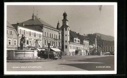 AK Leoben, Platz Mit Brunnen  - Altri & Non Classificati