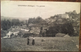 Cpa 24 Dordogne, Grignols, Vue Générale, Animée, éd Dando, écrite - Sonstige & Ohne Zuordnung