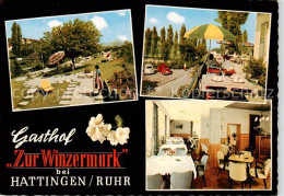 73864998 Hattingen  Ruhr Gasthof Zur Winzermark Terrasse Gaststube Minigolf  - Hattingen