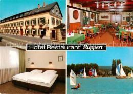 73864893 Walluf Rhein Hotel Restaurant Ruppert Gastraum Zimmer Segeln Walluf Rhe - Autres & Non Classés