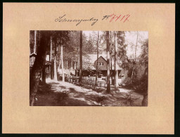 Fotografie Brück & Sohn Meissen, Ansicht Schwarzenberg, Partie Beim Gasthaus Köhlerhütte Am Fürstenbrunn  - Places