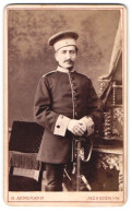 Fotografie H. Arnemann, Münster, Frauenstrasse 1, Einjährig-Freiwilliger In Uniform  - Anonieme Personen