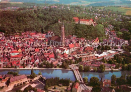 72919590 Landshut Isar Stadtbild Mit St Martinskirche Und Burg Trausnitz Flieger - Landshut