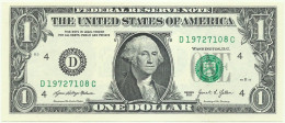 U. S. A. - 1 DOLLAR - 2021 - Pick 549 - Unc. - ( D - 4 ) ( Bank Of Cleveland - Ohio ) - Federal Reserve Notes (1928-...)