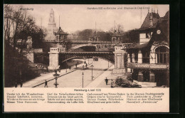 AK Hamburg-St.Pauli, Kersten Miles Brücke Und Bismarck-Denkmal  - Mitte