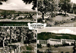 72919140 Seesen Harz Panorama Hindenburgplatz Kurpark Sanatorium Schildautal See - Seesen