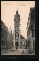 CPA Saint-Quentin, L`Église St-Jean Et La Rue De La Folie  - Saint Quentin