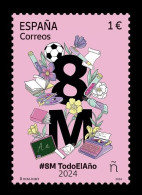 Spain 2024 Mih. 5779 International Women's Day. #8MAllTheYear Campaign. Football. Chemistry. Painting. Literature MNH ** - Nuevos