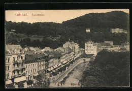 AK Karlsbad, Egerstrasse Mit Hotel Kaiser Wilhelm  - Tchéquie