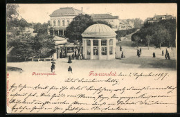 AK Franzensbad, Franzensquelle Mit Kaiserstrasse  - Tchéquie