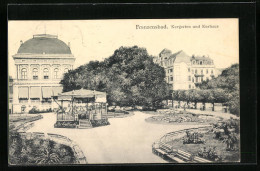 AK Franzensbad, Kurgarten Mit Blumenbeeten Und Kurhaus  - Tchéquie