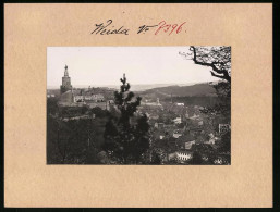 Fotografie Brück & Sohn Meissen, Ansicht Weida I. Th., Blick Zur Stadt Mit Schloss Osterburg  - Places