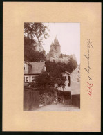 Fotografie Brück & Sohn Meissen, Ansicht Schwarzenberg I. Erzg., Mädchen Mit Wassereimern, Blick Zum Schloss  - Plaatsen