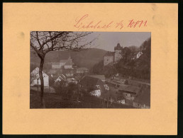 Fotografie Brück & Sohn Meissen, Ansicht Liebstadt I. S., Blick In Den Ort Mit Burg  - Lugares