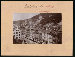 Fotografie Brück & Sohn Meissen, Ansicht Karlsbad, Innenstadt Mit Strassenansicht & Ladenzeile  - Places