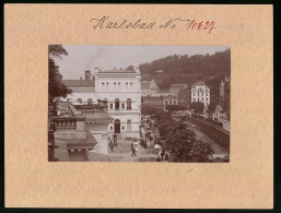 Fotografie Brück & Sohn Meissen, Ansicht Karlsbad, Uferpartie Am Kurhaus  - Places