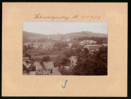 Fotografie Brück & Sohn Meissen, Ansicht Schwarzenberg I. Erzg., Blick In Die Ortschaft  - Orte
