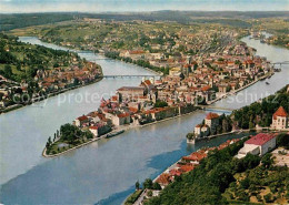 72915186 Passau Fliegeraufnahme Dreifluesse- Und Nibelungenstadt Passau - Passau