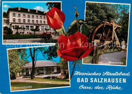 72914737 Bad Salzhausen Kurhaus Wasserrad Konzerthalle Rosen Bad Salzhausen - Sonstige & Ohne Zuordnung